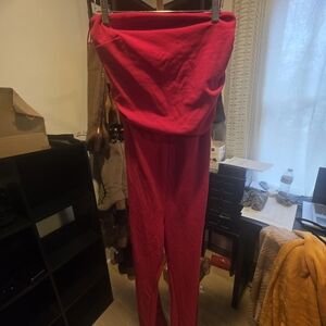 Elegant Red Women's Jumpsuit
